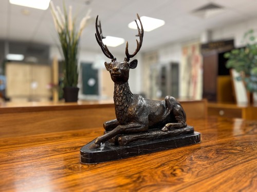 Vintage bronze stag - stag, a