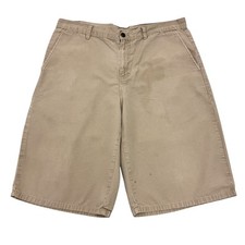 Dickies Work Shorts Loose Fit Beige Mens 36W 13L Skater 100% Cotton