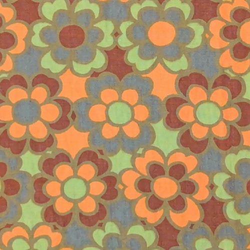 Vintage 60s 70s groovy floral - vintage,