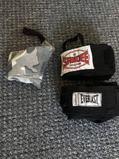 Everlast and SandeeHand Wraps. (With an additional camp wrap) 