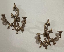 Gold Syroco Double Candle Wall