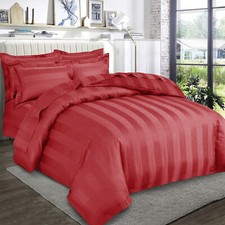 Egyptian Stripe Duvet Quilt Covers Luxury Bedding Set Single Double King Size