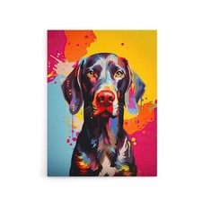 German Shorthaired Pointer Dog Portrait Canvas Wall Art Print