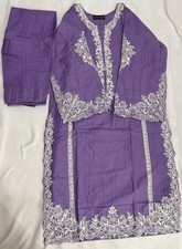 Lilac Two Piece Embroidered