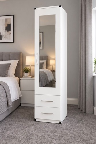Modern mirror wardrobe - modern, with