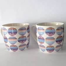 2 x Portmeirion Studio Mugs Circles Pattern