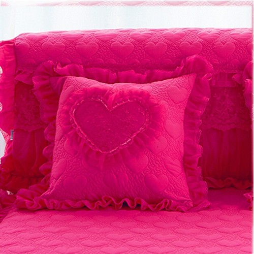 Lace ruffle throw pillow - ruffle,