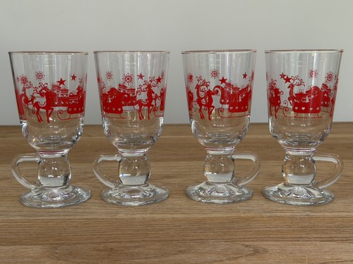 Christmas glass mugs stem - christmas,