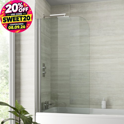 800mm bath shower screen - 800mm,