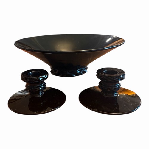 Vintage solid black glass - vintage,