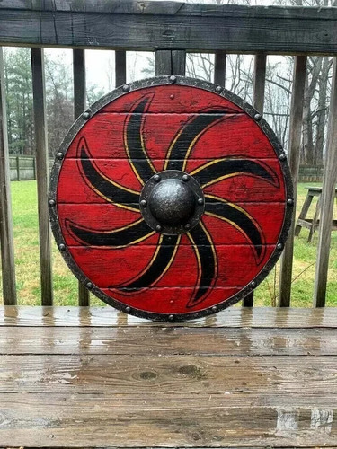 New viking wooden round - viking, shield