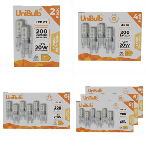 Unibulb led bulb warm - g9,
