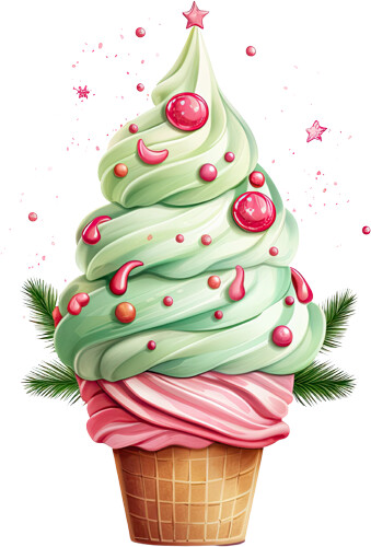 Christmas icecream colourful - icecream,