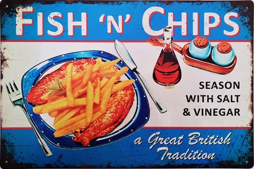 Fish and chips - fish, wall