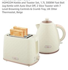HOMCOM Kettle and Toaster Set