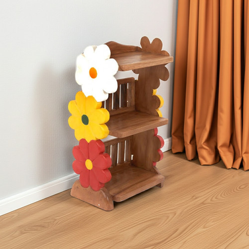 Flower book shelf rustic - shelf,