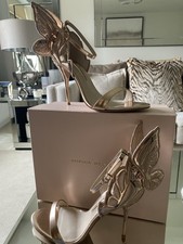 Sophia Webster Chiara Butterfly Shoes Rose Gold Size 41.5