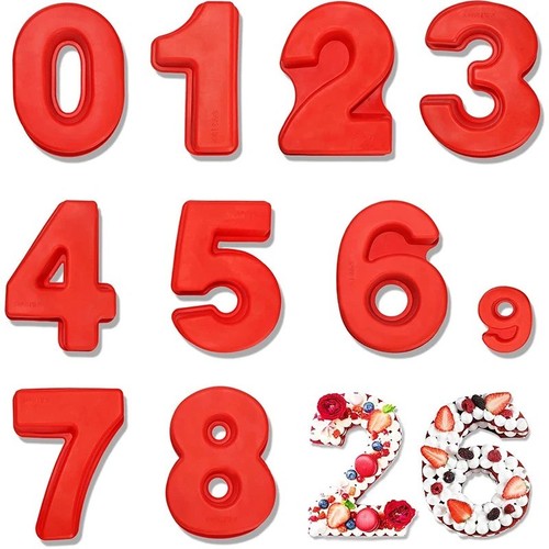 Large silicone number cake tin - large,