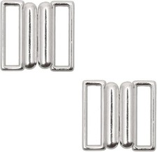 2PCS Bikini Fastene Metal Bikini Clasp silvery Bikini Bra Closure Underwear buck