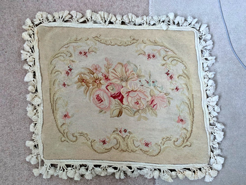 Two aubusson cushion - two,