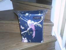 laura ashley summer palace midnight pair of curtains, 88 ins wide x 90 ins long