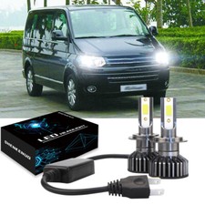 FOR VW TRANSPORTER T5 2003-14 Twin H7 LED HEADLIGHT BULBS KIT CANBUS ERROR FREE