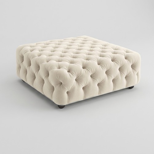 Diamond tufted velvet - diamond, ottoman