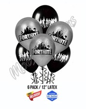 Fortnite Gaming 12" Latex Balloons 6pc Kids Birthday Party Decorations UK Seller