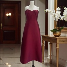 Alfred Sung Burgundy Strapless