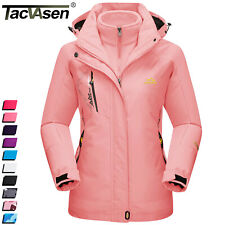 3-in-1 Womens Mountain Ski Snow Waterproof Jackets Warm Fleece Lined Winter Coat