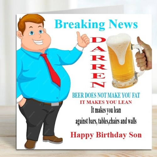 Personalised birthday card - personalised,
