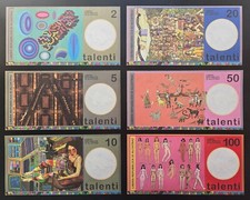 Libera Repubblica Di Alcatraz - Talenti UNC Micronation 6 Banknote Set
