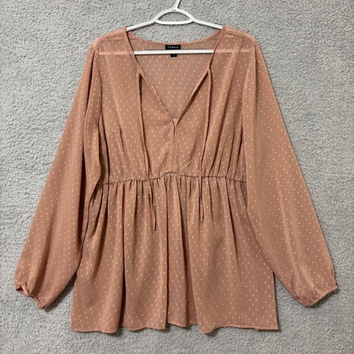 Torrid sheer swiss dot - dot, blouse