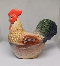 Vintage Michel Caugant Ceramic Rooster Pate Terrine Dish 1960s/70s Chicken