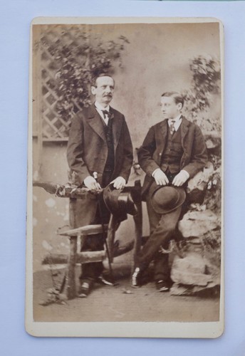 Cdv two victorian men each - cdv,
