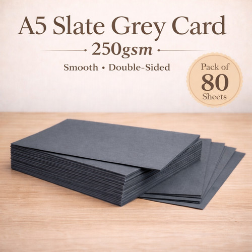 Sheets slate grey card - 80,
