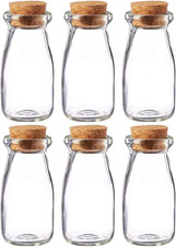 100Ml Mini Glass Jars with Cork Stoppers Milk Glass Bottles Small Favor Jars Yoh