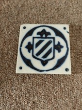 Delftware Shield Design Wall Tile 7cms  x 7cms