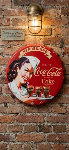 Wall art sign coca cola - wall, art/sign