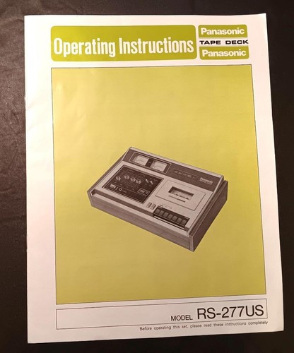 Panasonic 277us cassette - panasonic, rs-277us