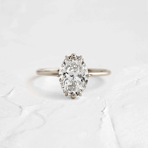 18k white gold engagement ring - gold,