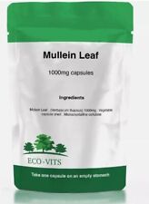 Mullein Leaf 1000mg Capsules – Support Respiratory & Lung Health – Eco-Friendly