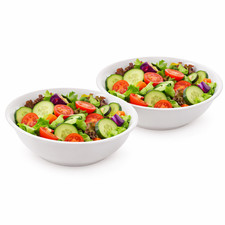 Set of 2 Large White Melamine