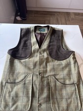 Alan Paine Men's Combrook Tweed Waistcoat Shooting Vest SAGE Green, Size XXL