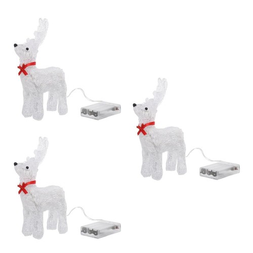 Set lighted reindeer home - 3,