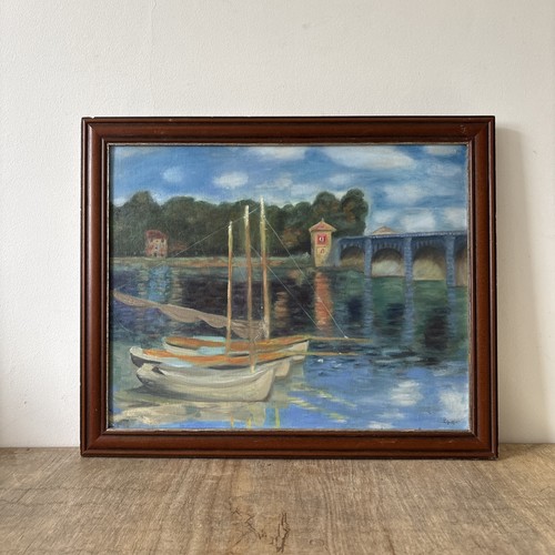 Vintage rustic oil board - rustic,