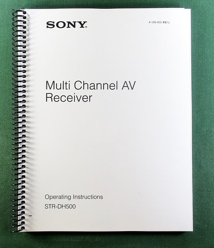 Sony str dh500 instruction - sony,