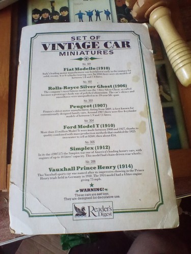 Set vintage car miniatures - set,