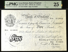 £5 White Five Pound Note