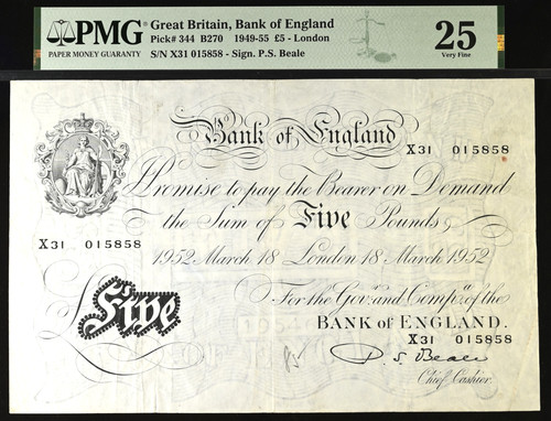 White five pound - £5,